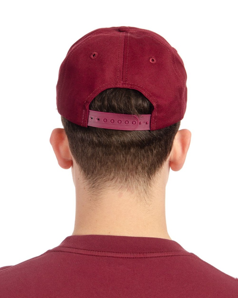 Burgundy Brain Dead Prehistoric Twill Six Panel Hat | USA KHXT01862