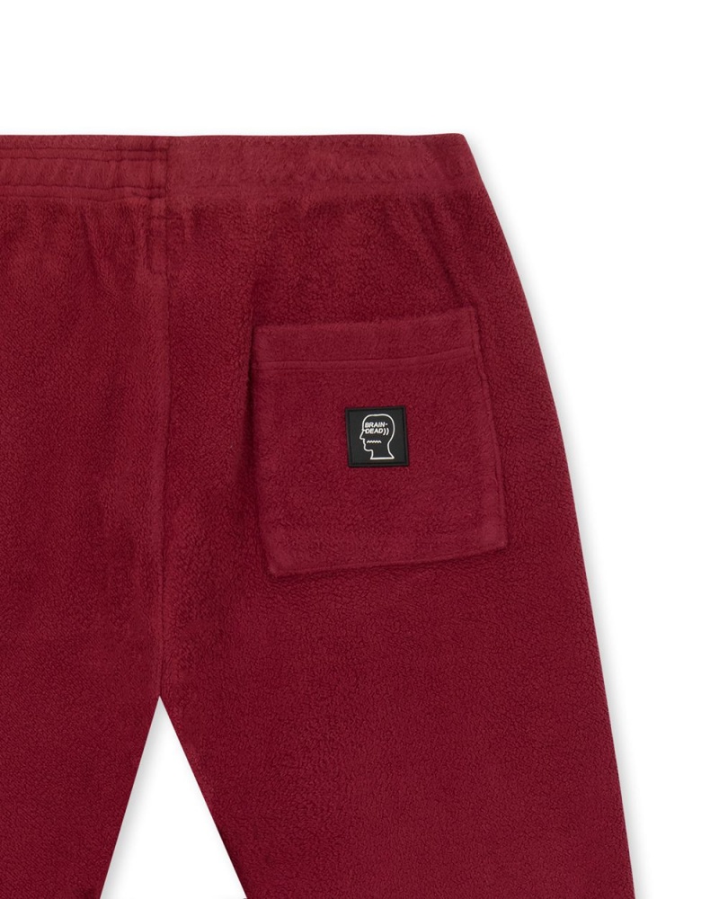 Burgundy Brain Dead Reverse Fleece SweatW/Pvc Pant | USA YLKX27469