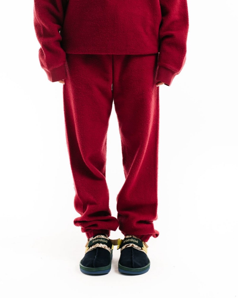 Burgundy Brain Dead Reverse Fleece SweatW/Pvc Pant | USA YLKX27469