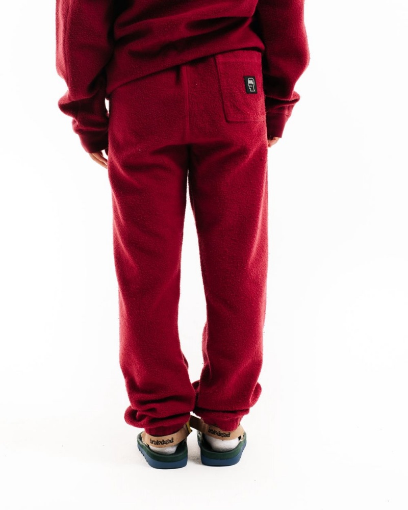 Burgundy Brain Dead Reverse Fleece SweatW/Pvc Pant | USA YLKX27469