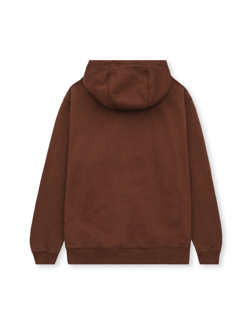 Chocolate Brain Dead Collegiate Zip Up Hoodie | USA HPQF89120