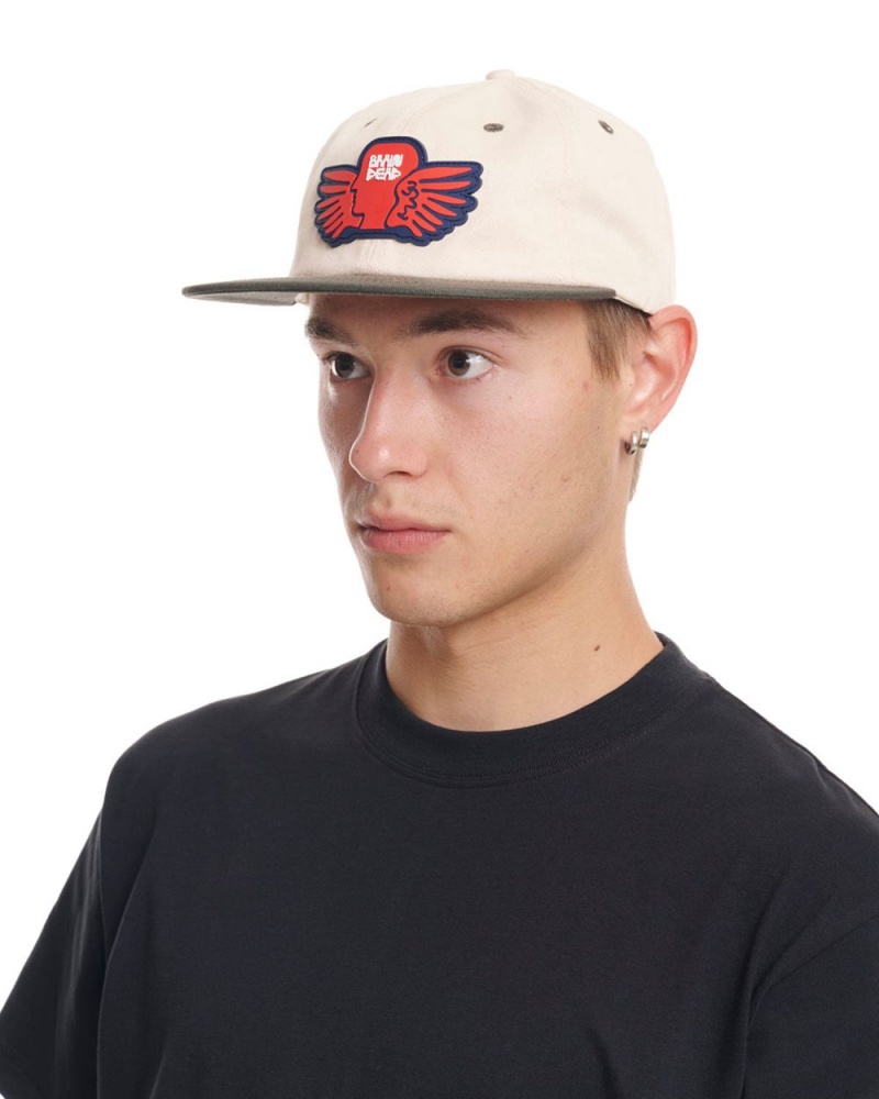 Cream Brain Dead Afterlife 6 Panel Cap | USA XIUC36972