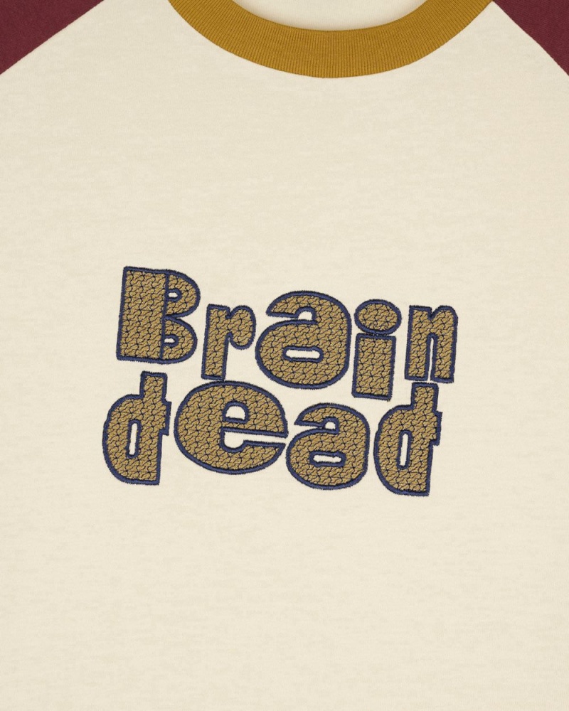 Cream Brain Dead Field Raglan T-Shirt | USA JONA28470