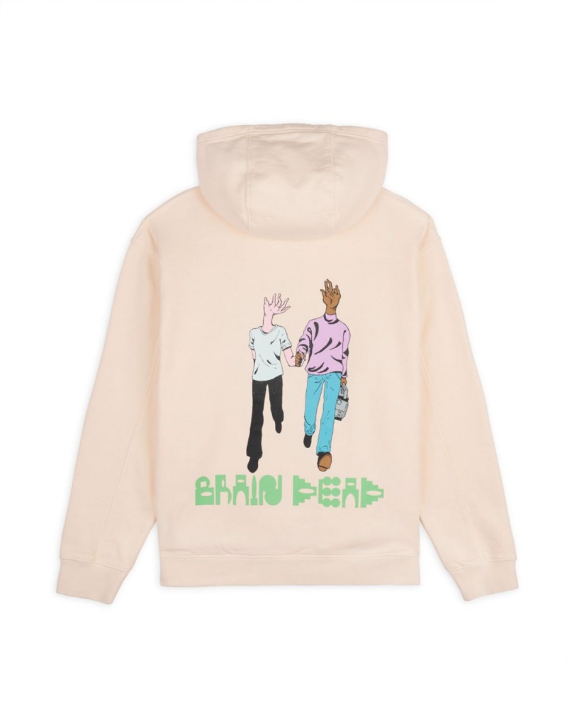 Cream Brain Dead Handheld Hoodie | USA EBVH29508