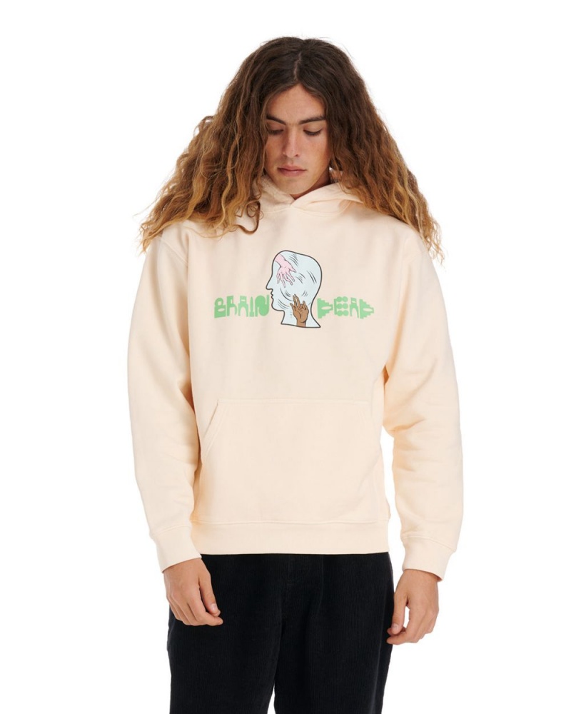 Cream Brain Dead Handheld Hoodie | USA EBVH29508