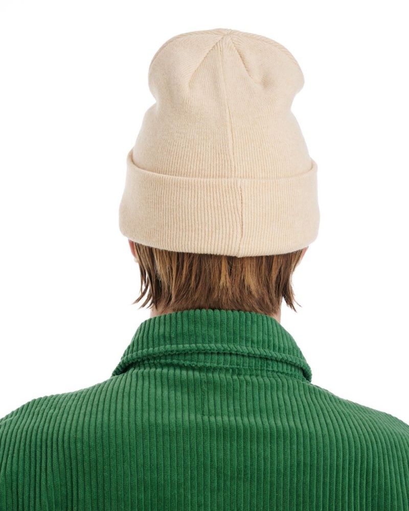 Cream Brain Dead Logo Head Wool Beanie | USA KWBM34567