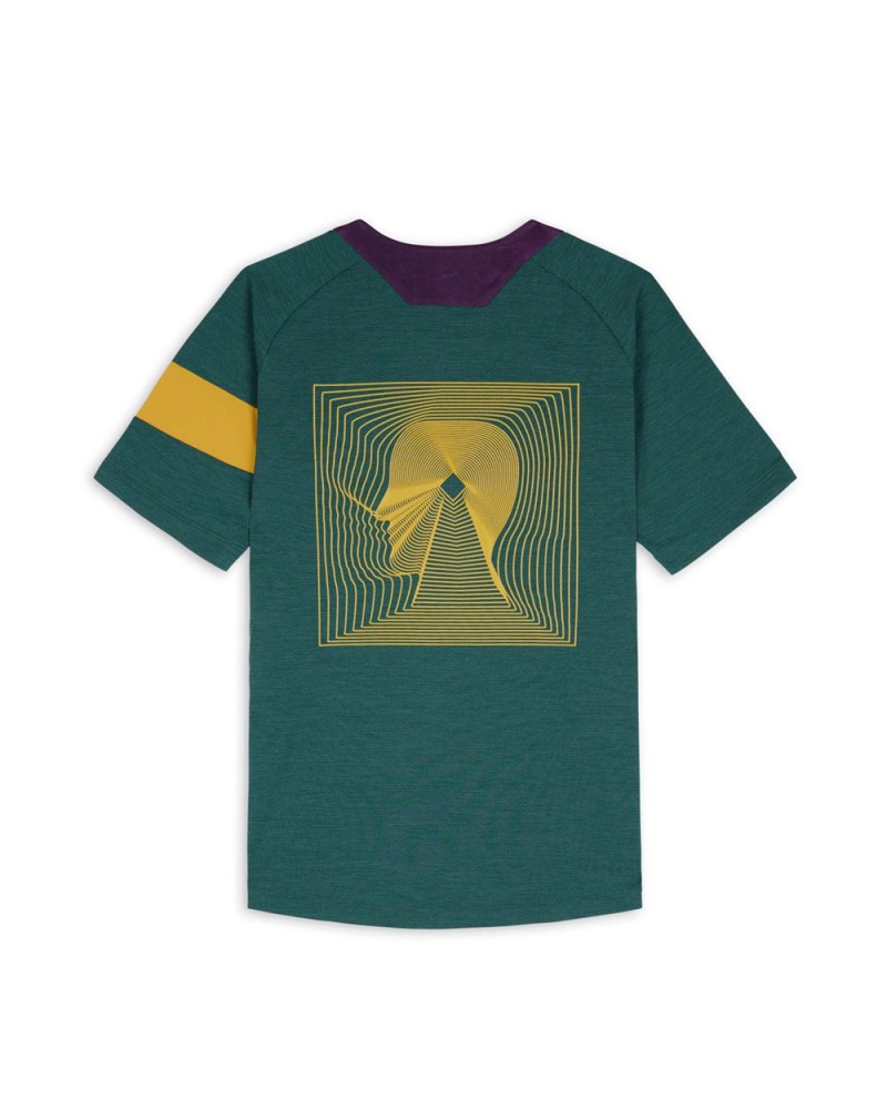 Dark Green Brain Dead X Rapha Trail Technical T-Shirt | USA KNHD46321