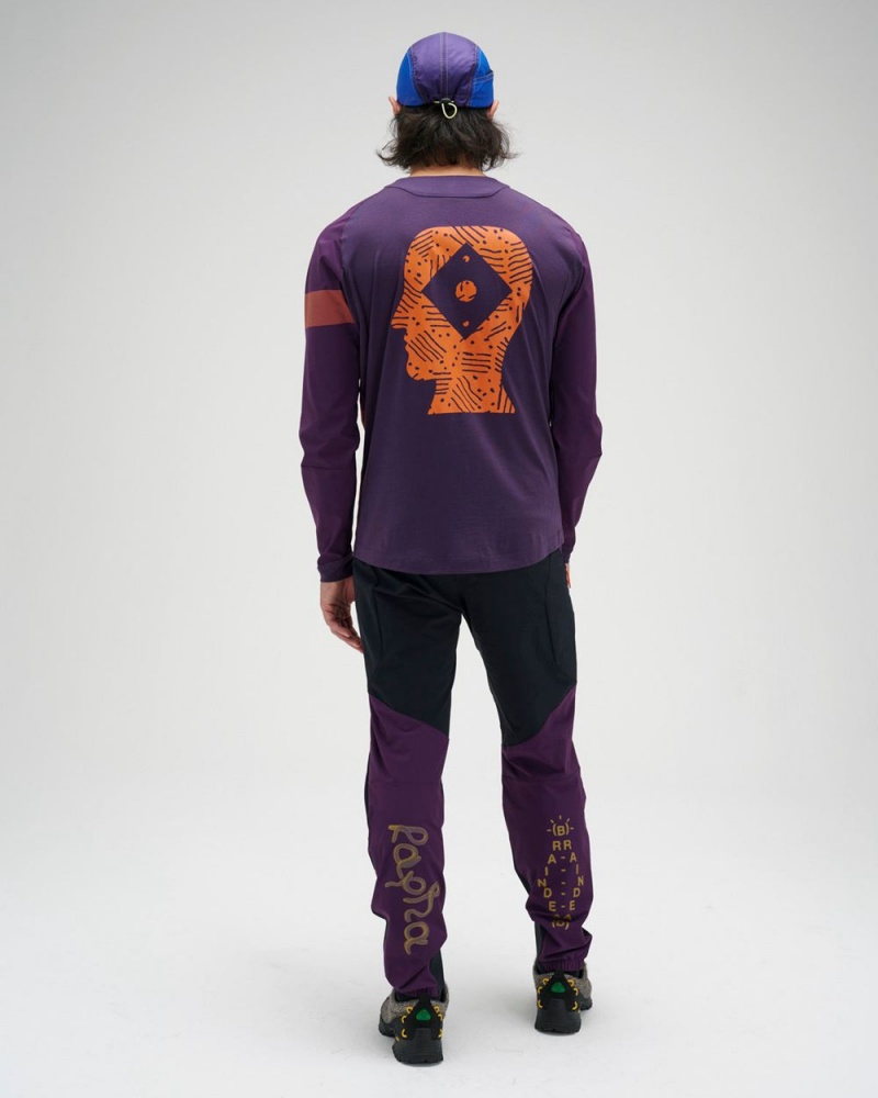 Dark Purple Brain Dead X Rapha Trail Windblock Jersey T-Shirt | USA PFMX10625