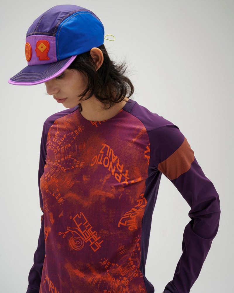 Dark Purple Brain Dead X Rapha Trail Windblock Jersey T-Shirt | USA OCXF98074