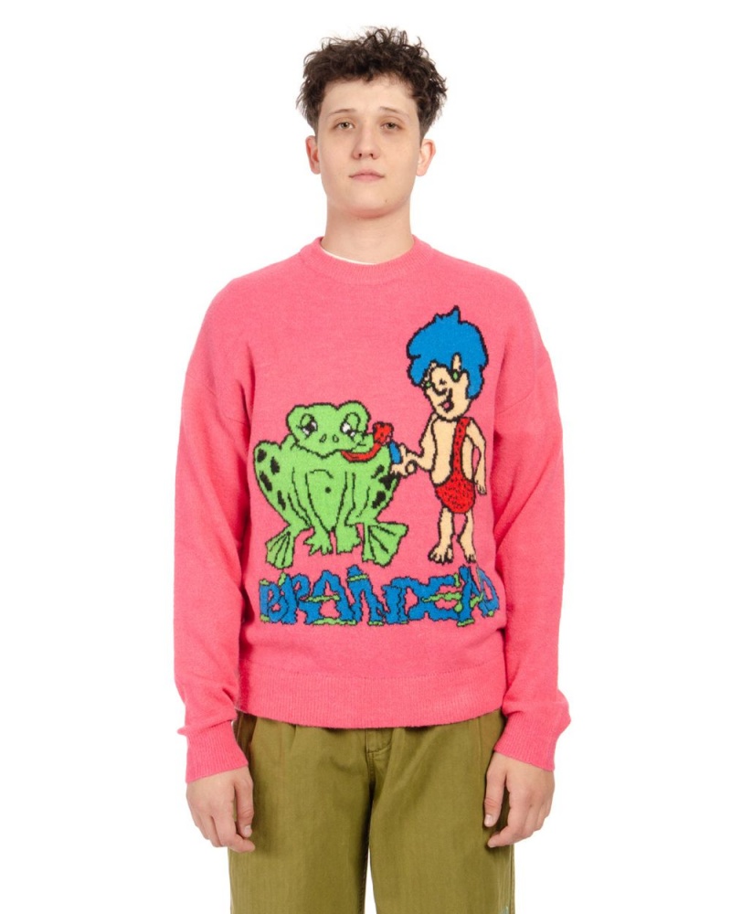 Fuchsia Brain Dead Buddies Sweater | USA FWNR07814