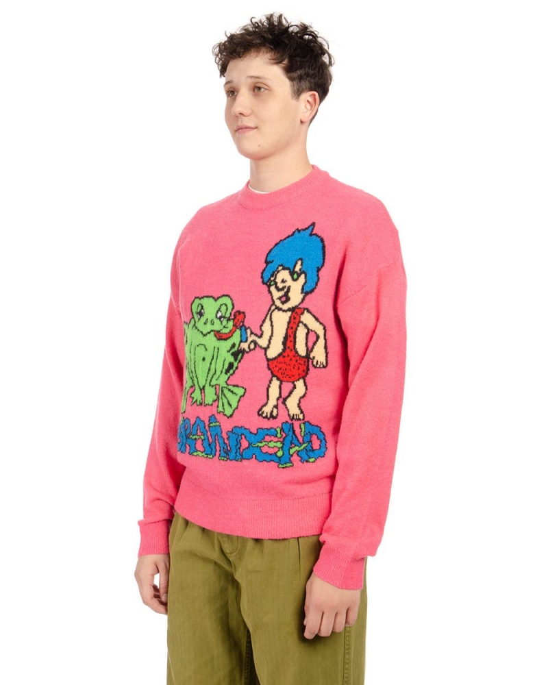 Fuchsia Brain Dead Buddies Sweater | USA FWNR07814