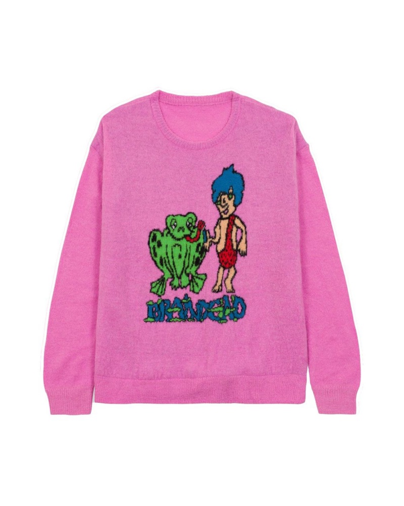 Fuchsia Brain Dead Buddies Sweater | USA FWNR07814