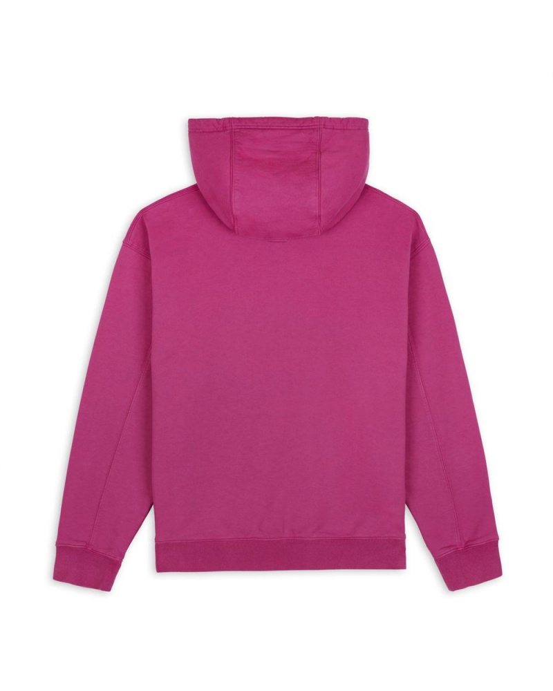 Fuchsia Brain Dead Collegiate Zip Up Hoodie | USA VWGS90345