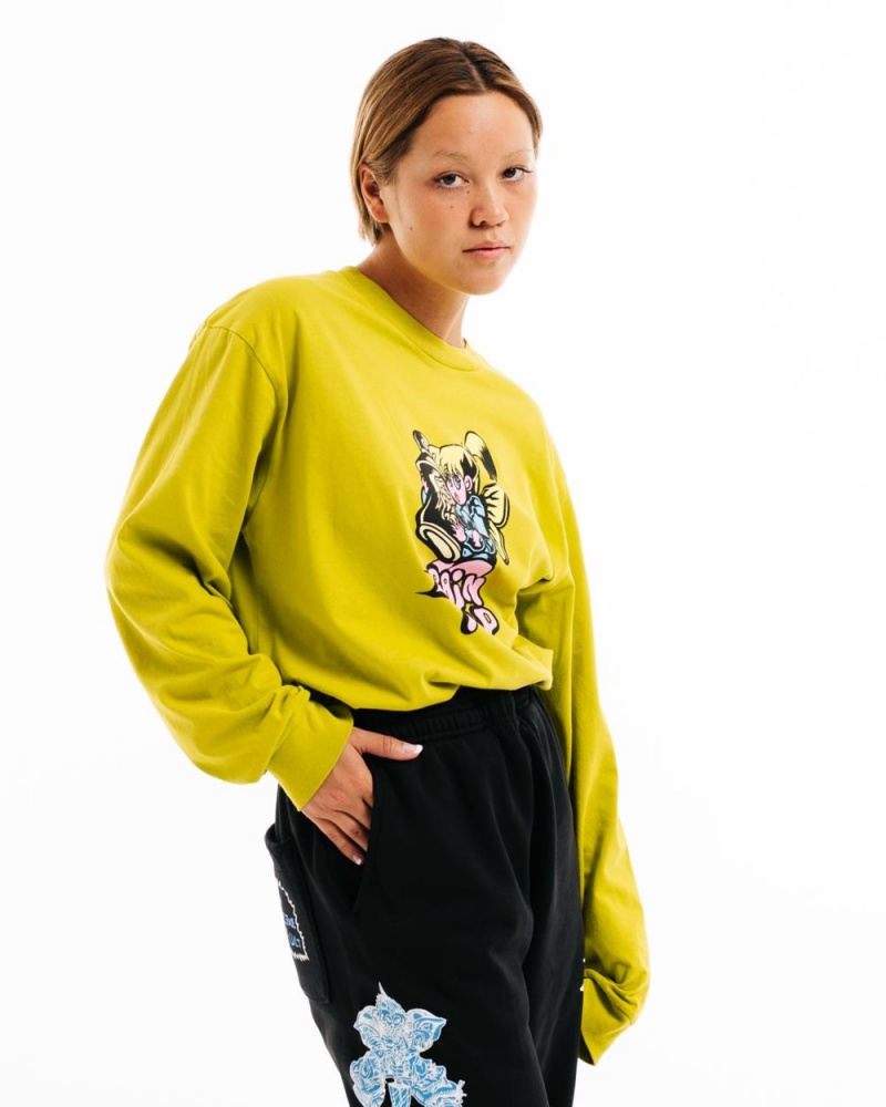 Gold Brain Dead Bubblegum Shorty Long Sleeve T-Shirt | USA QZVE25693