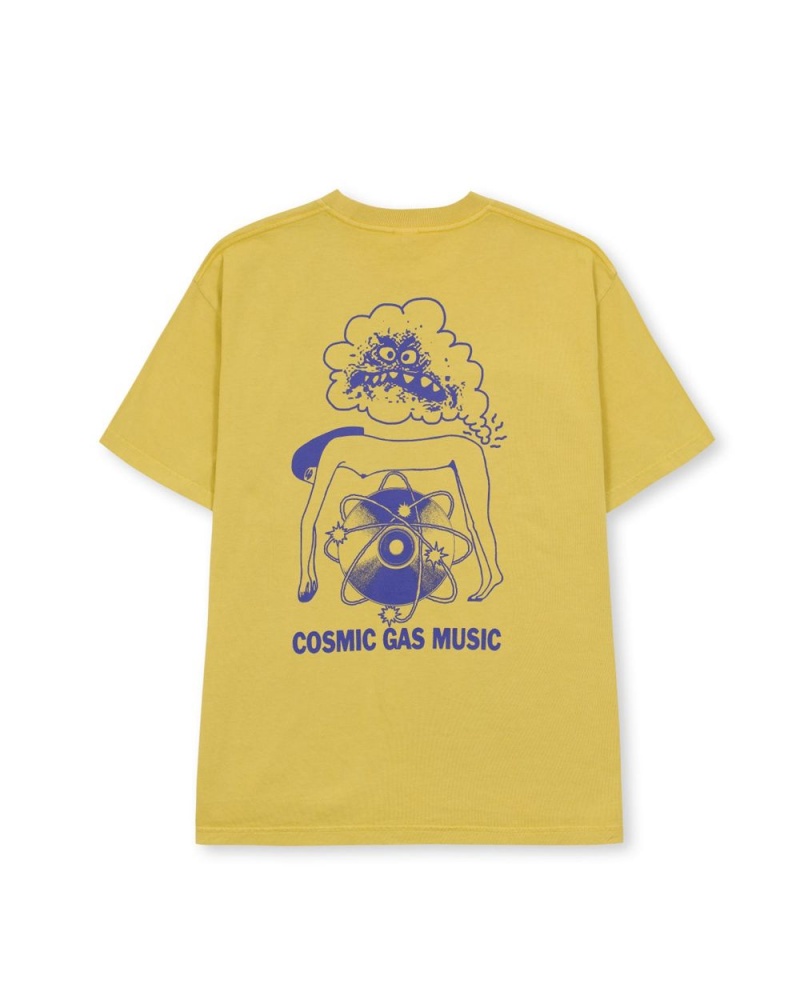 Gold Brain Dead Cosmic Gas T-Shirt | USA CKXJ91063