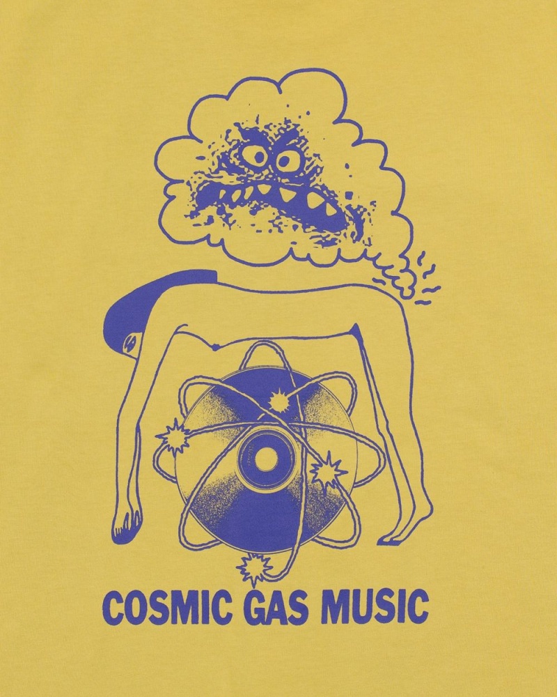 Gold Brain Dead Cosmic Gas T-Shirt | USA CKXJ91063