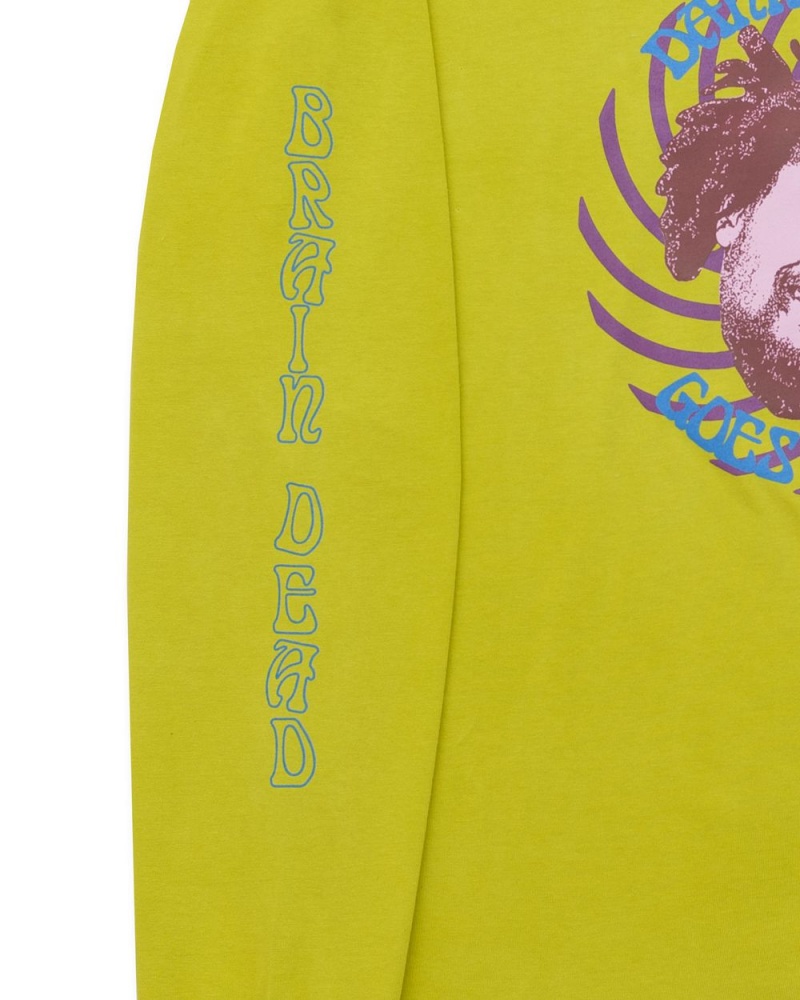 Gold Brain Dead Danny Brown Long Sleeve T-Shirt | USA RQJM62854