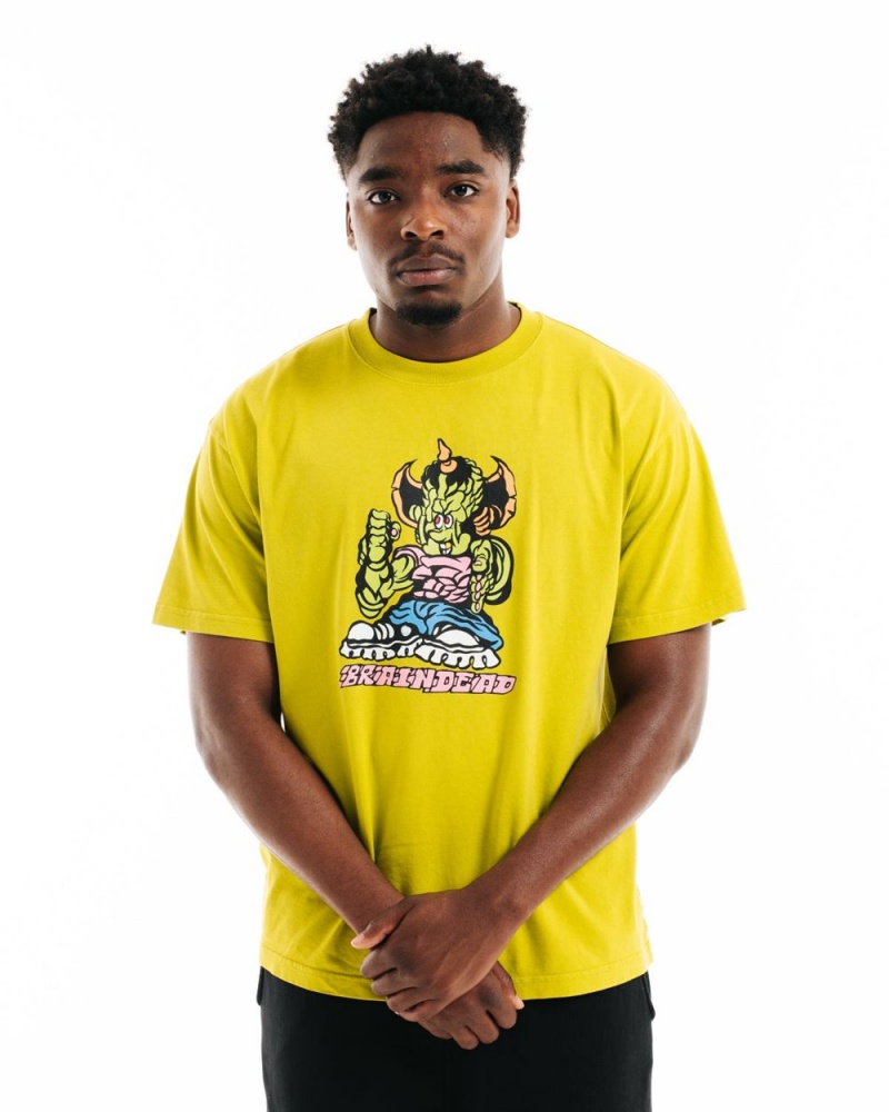 Gold Brain Dead Small Fry T-Shirt | USA UKQG32964