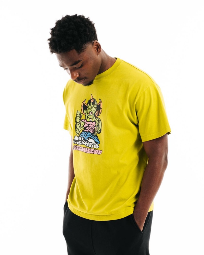 Gold Brain Dead Small Fry T-Shirt | USA UKQG32964