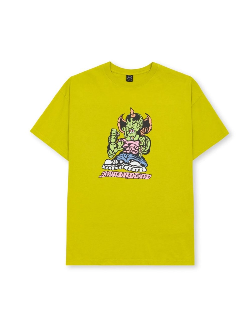 Gold Brain Dead Small Fry T-Shirt | USA UKQG32964