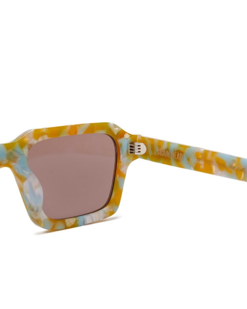 Gold Grey Brain Dead Staunton Post Modern Primitive Eye Protection Sunglasses | USA AQBE27856