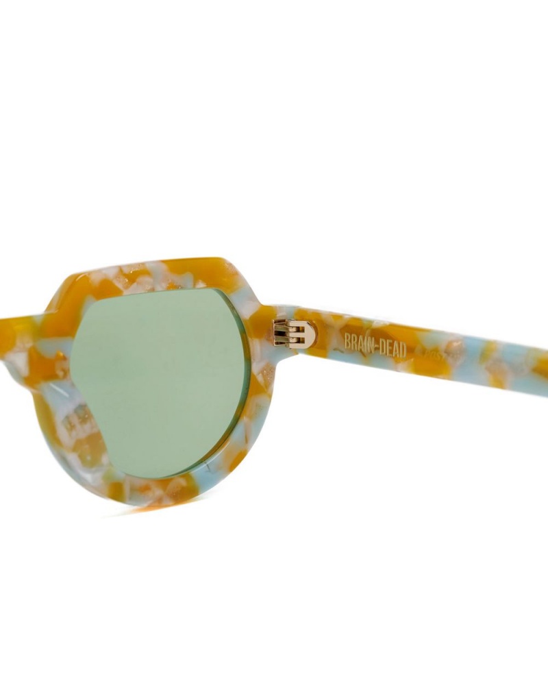 Gold Grey Brain Dead Tani Post Modern Primitive Eye Protection Sunglasses | USA AQKI02157