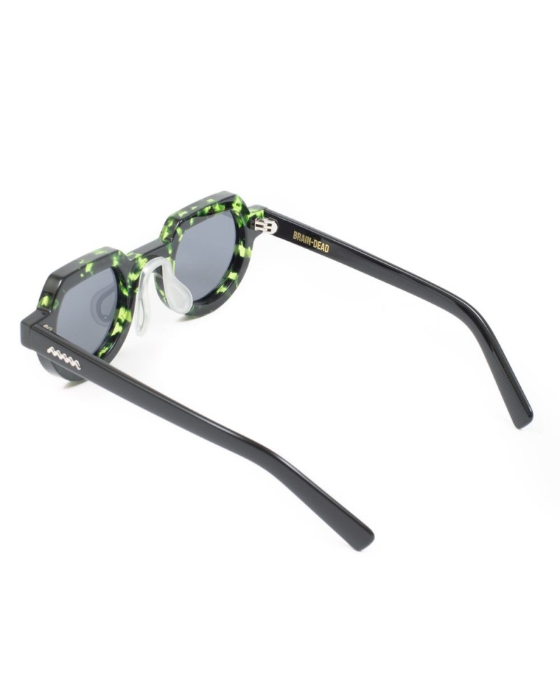 Green Black Brain Dead Tani Post Modern Primitive Eye Protection Sunglasses | USA DQBO35678