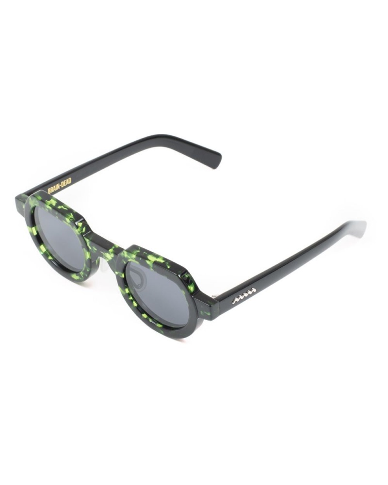 Green Black Brain Dead Tani Post Modern Primitive Eye Protection Sunglasses | USA DQBO35678