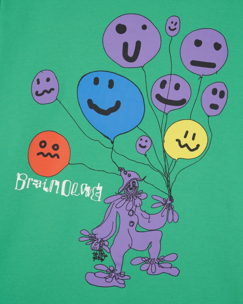 Green Brain Dead Balloon Man T-Shirt | USA WETO97581