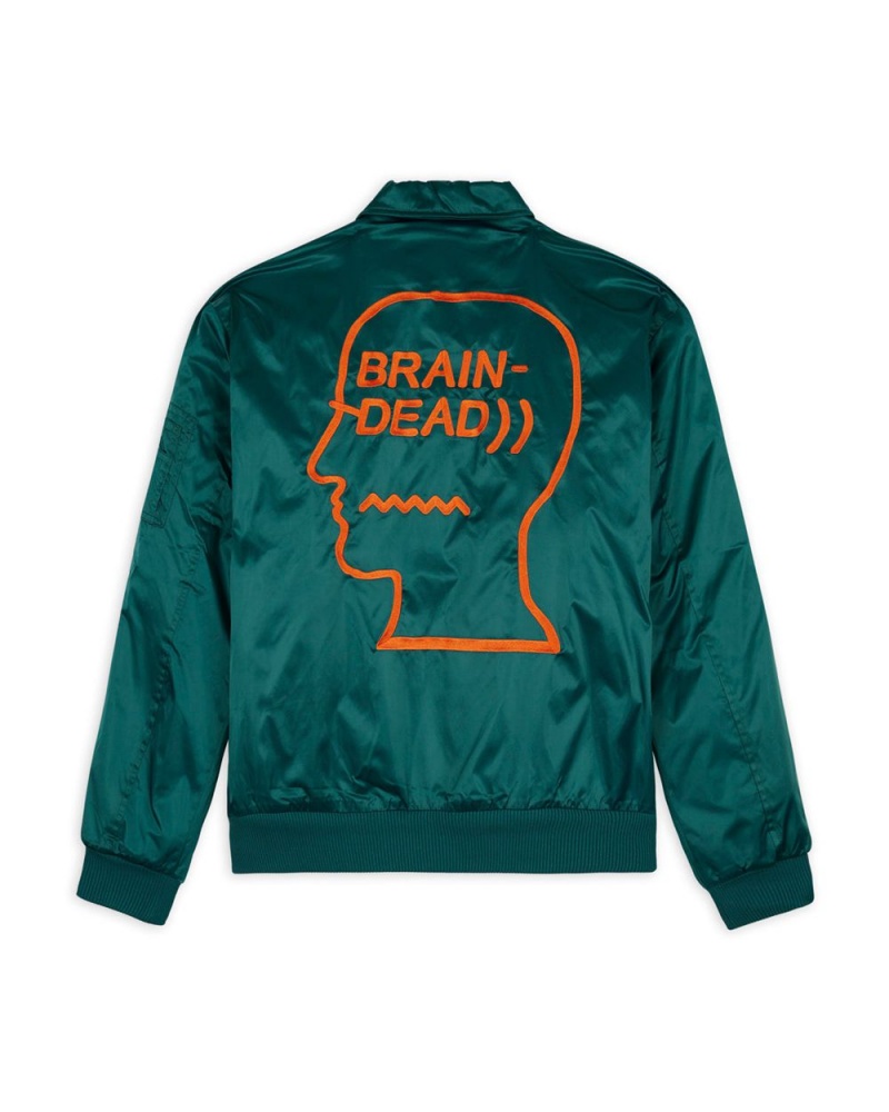 Green Brain Dead Bd Bomber Jacket | USA TUBX05468