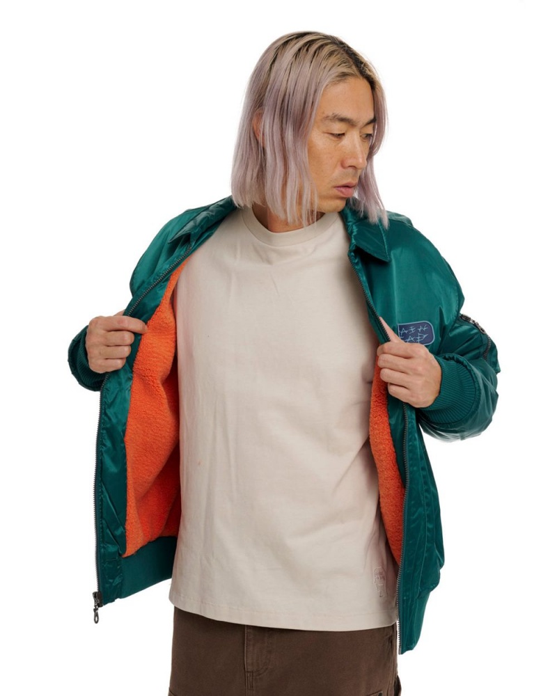 Green Brain Dead Bd Bomber Jacket | USA TUBX05468