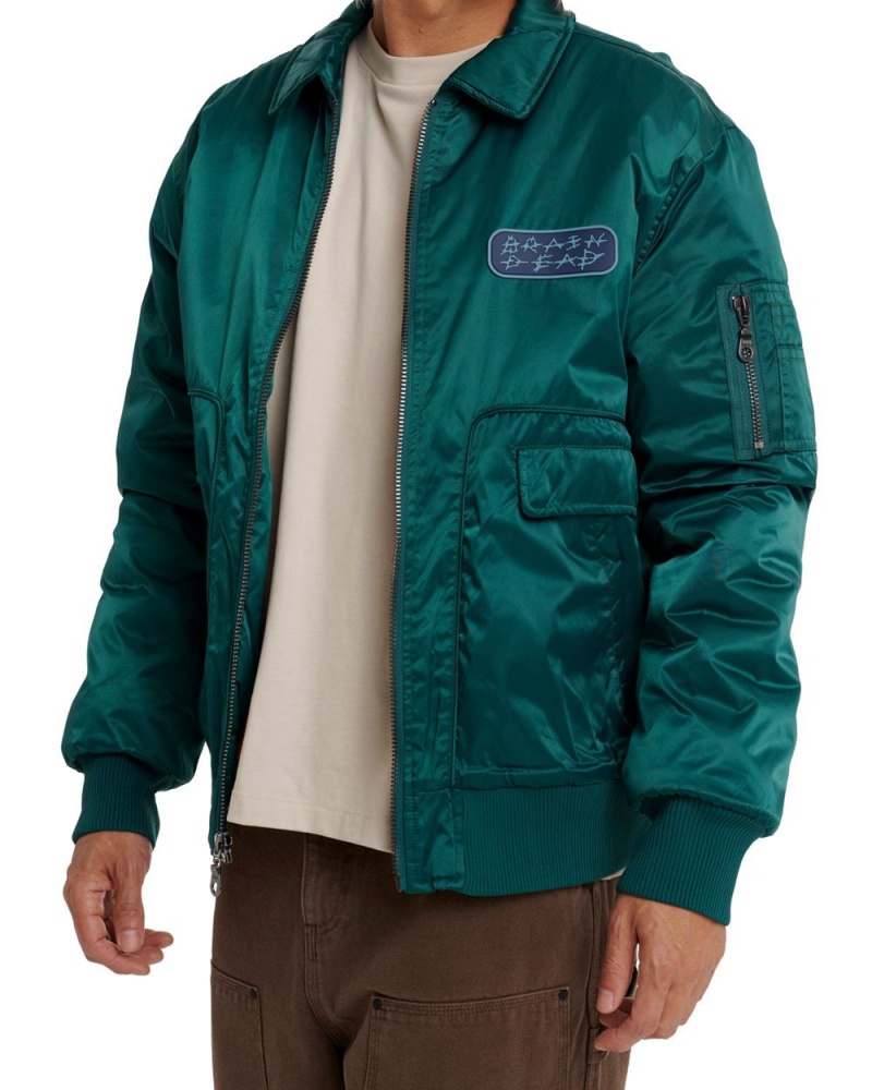 Green Brain Dead Bd Bomber Jacket | USA TUBX05468