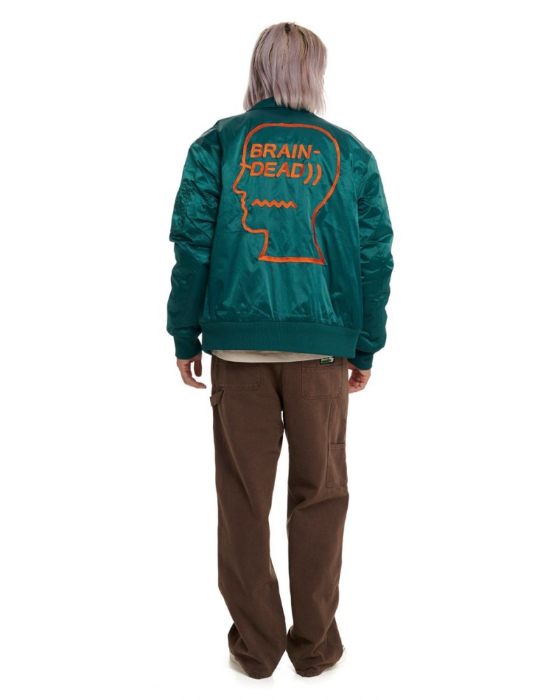 Green Brain Dead Bd Bomber Jacket | USA TUBX05468