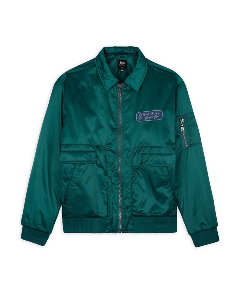 Green Brain Dead Bd Bomber Jacket | USA TUBX05468