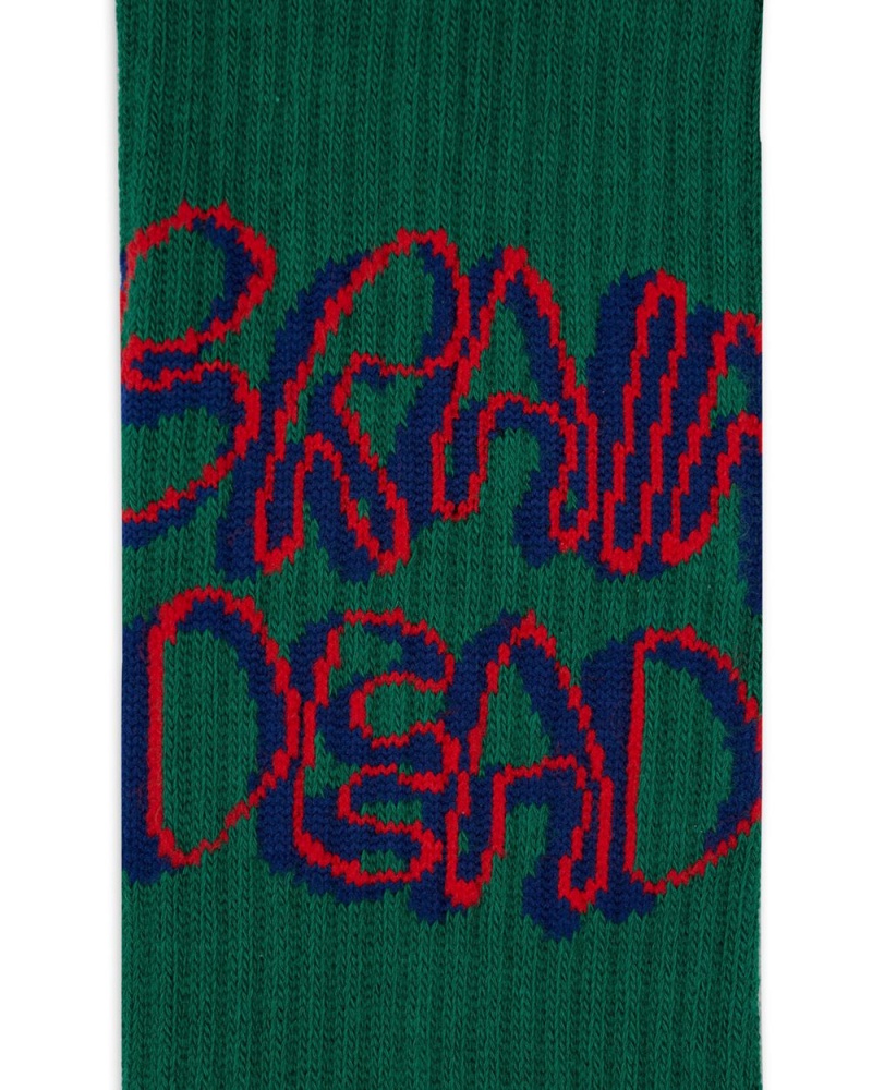 Green Brain Dead Bd Stringy Socks | USA PWRT35680