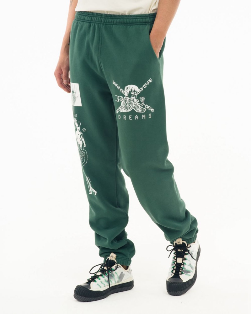 Green Brain Dead Braindead Dreams Sweat Pant | USA GJAB86340