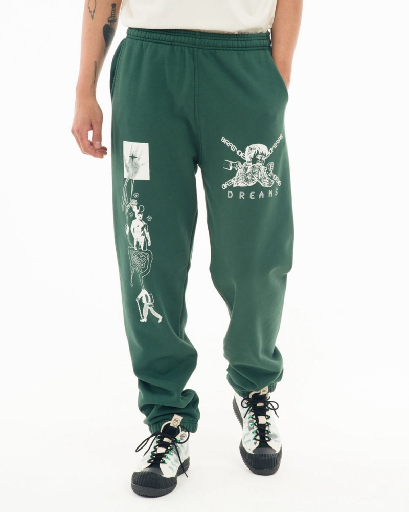 Green Brain Dead Braindead Dreams Sweat Pant | USA GJAB86340