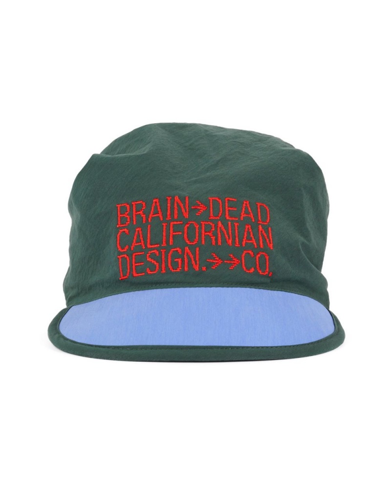 Green Brain Dead Californian Design Bandana Hat | USA NZAO45169