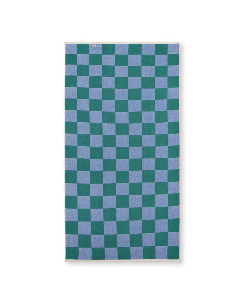 Green Brain Dead Checkered Beach Towel | USA ABMG16034