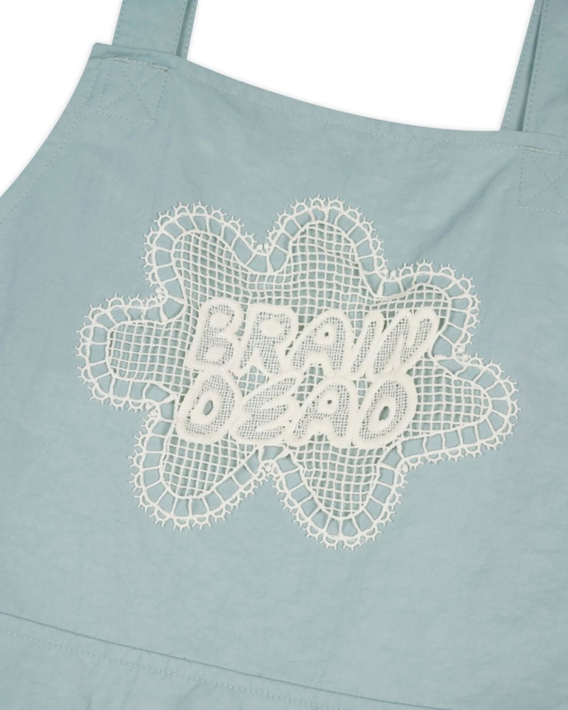 Green Brain Dead Doily Apron Utility Dress | USA IGHB96042