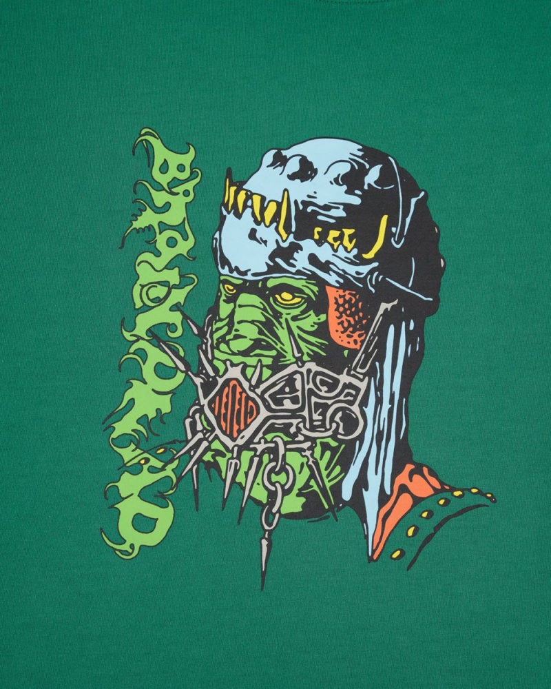 Green Brain Dead Dragon Digger Tee T-Shirt | USA QWNC06241