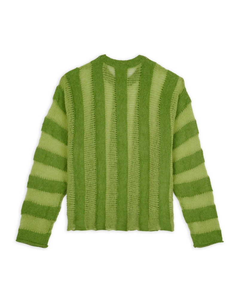 Green Brain Dead Fuzzy Threadbare Sweater | USA UCWF37694