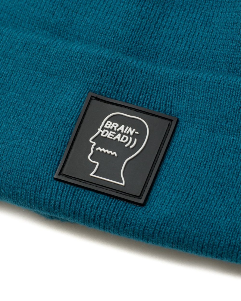 Green Brain Dead Logo Head Beanie | USA WASU27850