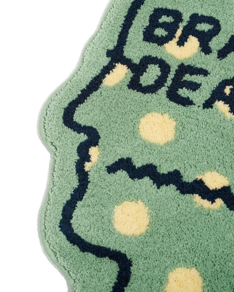 Green Brain Dead Logo Head Polka Dot Small Rug | USA PUHK97238