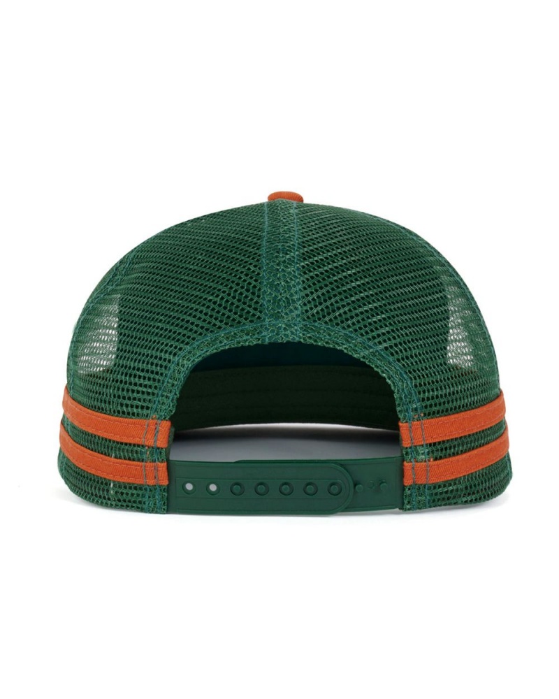 Green Brain Dead Logohead 5 Panel Trucker Cap | USA NTIL09217