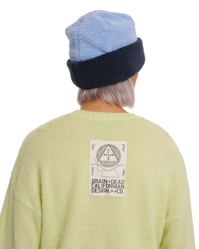 Green Brain Dead Logohead Pile Crewneck Sweater | USA FJIM26457