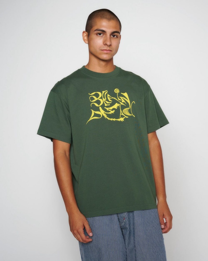 Green Brain Dead New Age T-Shirt | USA BDHQ98514