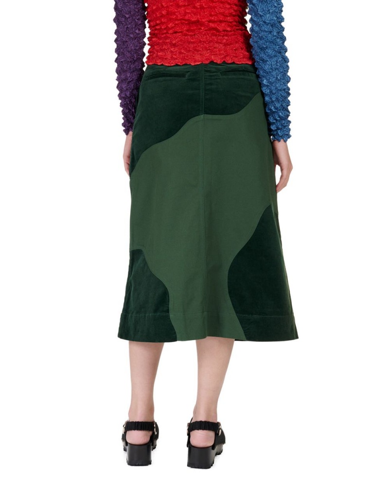 Green Brain Dead Organic Panel Skirt | USA TIHY09761