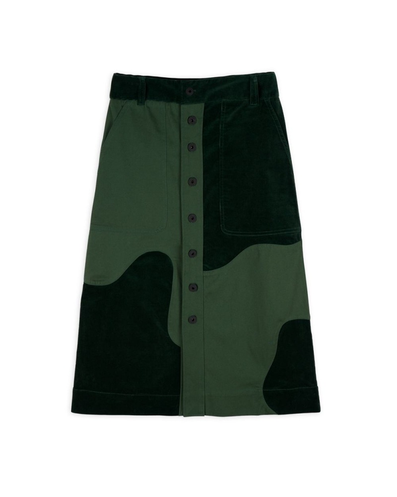 Green Brain Dead Organic Panel Skirt | USA TIHY09761