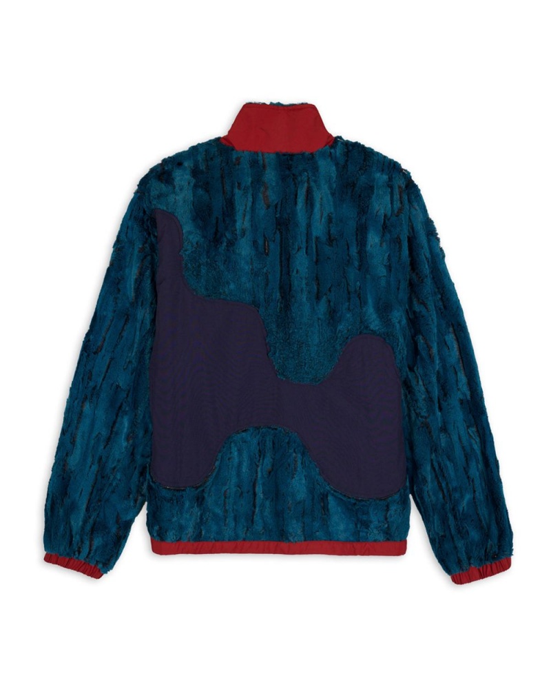 Green Brain Dead Organic Paneled Fur Jacket | USA BDRO21548